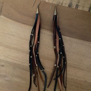 Leather earrings